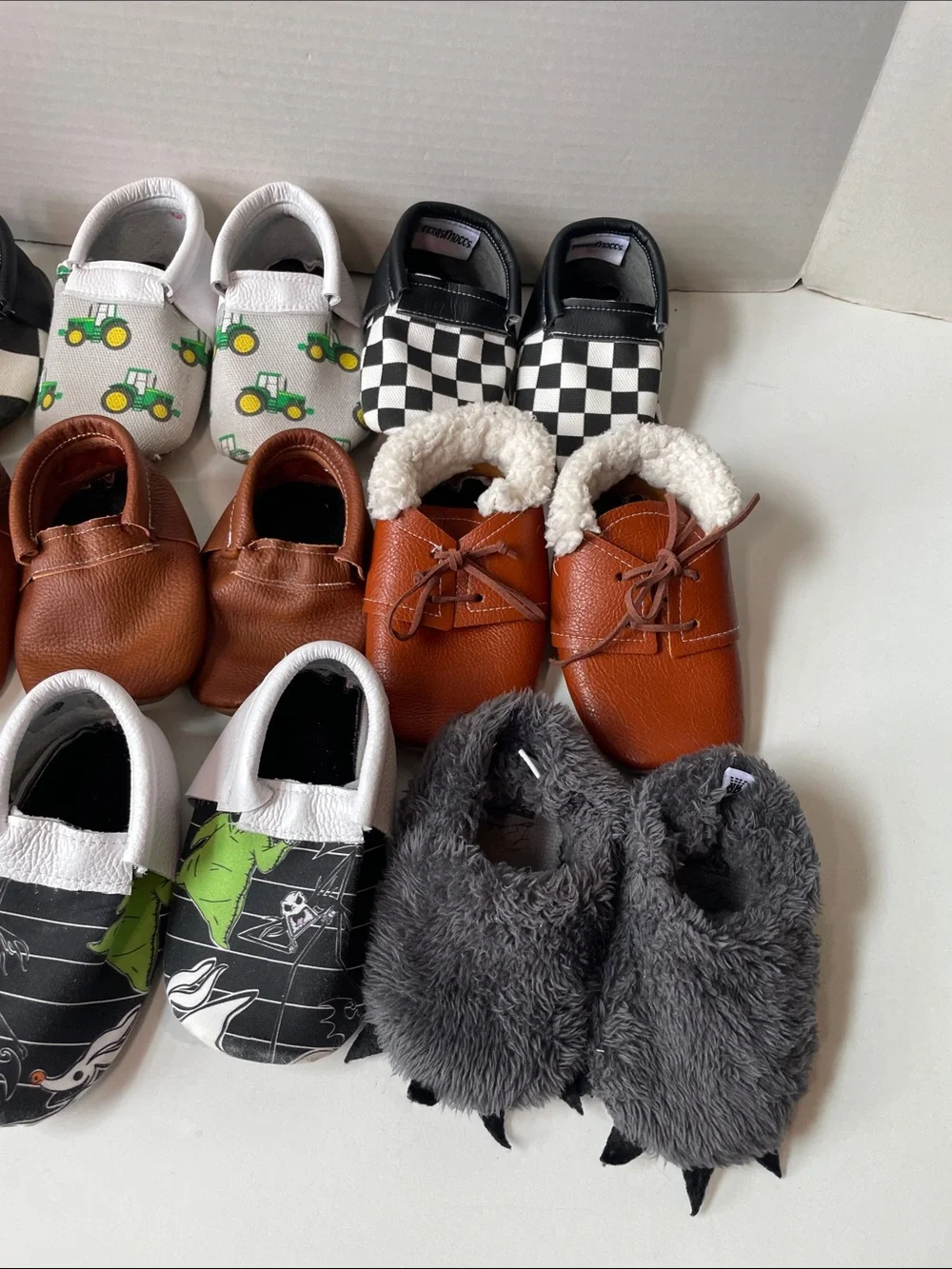 9 pair bundle of boys Size 5-6 Shoes Slip ons